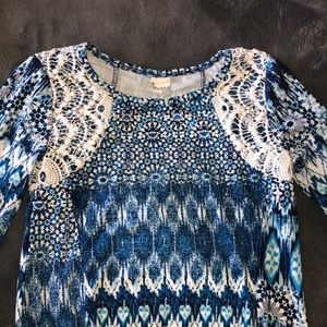 Super soft Blue and white dress